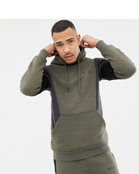Nicce London Nicce Hoodie In Khaki With Contrasting Panels To Asos
