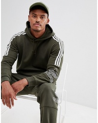 adidas Originals Outline Pullover Hoodie In Green Dh5780