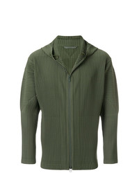 Homme Plissé Issey Miyake Pleated Zip Up Hoodie