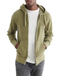 Lucky Brand Sueded Terry Zip Hoodie