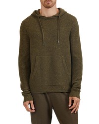 ATM Anthony Thomas Melillo Wool Cashmere Tweed Hoodie Sweater