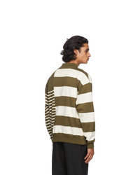 Nanamica Green And Beige N Sweater