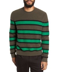 Vince Regular Fit Stripe Cashmere Sweater