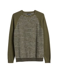 Treasure & Bond Stripe Colorblock Cotton Sweater