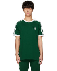 adidas Originals Green Adicolor Classics 3 Stripes T Shirt