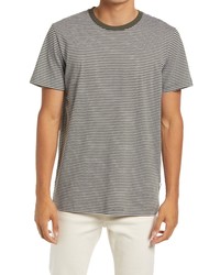 Selected Homme Norman Stripe Organic Cotton T Shirt