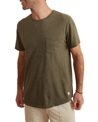 Marine Layer Saddle Stripe Pocket T Shirt