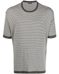 Drumohr Stripe Print Cotton T Shirt
