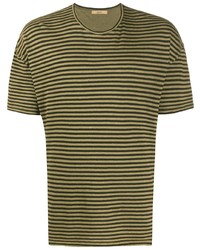 Roberto Collina Striped Boxy Fit T Shirt