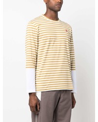 Comme Des Garcons Play Comme Des Garons Play Striped Long Sleeved T Shirt