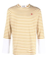 Comme Des Garcons Play Comme Des Garons Play Striped Long Sleeved T Shirt