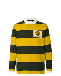 Olive Horizontal Striped Polo Neck Sweater