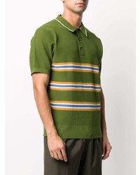 Stussy Chunky Knit Striped Polo Shirt
