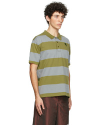 Marc Jacobs Green Grey Heaven By Striped Tiny Teddy Polo