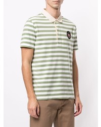Kent & Curwen Logo Embroidered Striped Polo Shirt