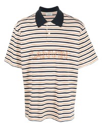 Lanvin Logo Embroidered Striped Polo Shirt