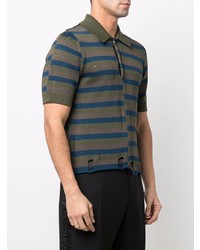 Acne Studios Ribbed Striped Polo Shirt