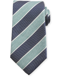 Isaia Pastel Wide Stripe Silk Tie