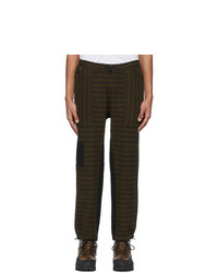 Olive Horizontal Striped Sweatpants