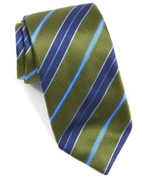 Olive Horizontal Striped Tie
