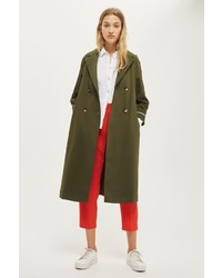 Topshop Relaxed Tie Waist Trench Coat