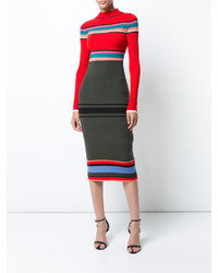 Tome Striped Fitted Skirt