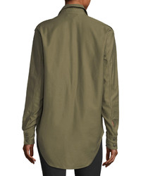 Rag & Bone Button Front Surplus Shirt Jacket