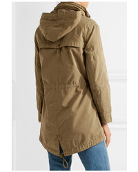 J.Crew Fatigue Hooded Cotton Canvas Jacket Army Green