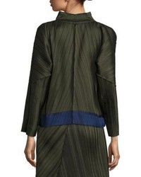 Issey Miyake Pleated Button Front Jacket