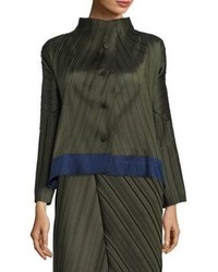 Issey Miyake Pleated Button Front Jacket