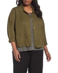 Eileen Fisher Plus Size Classic Collar Jacket