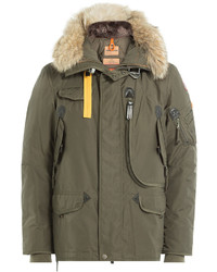 Parajumpers Right Hand Down Jacket With Fur Trimmed Hood