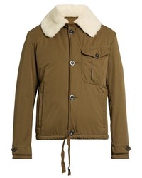 Loewe Shearling Collar Cotton Jacket