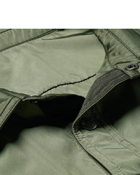 Moncler Triomphe Cotton Trimmed Nylon Shirt Jacket