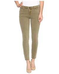 KUT from the Kloth Connie Ankle Skinny With Released Hem In Olive Jeans