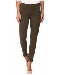 Paige Daryn Zip Ankle In Olive Leaf Jeans