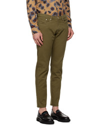 Ps By Paul Smith Khaki Tapered Fit Jeans