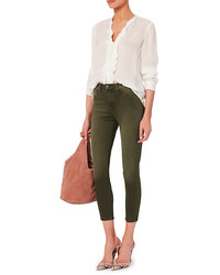 L'Agence Margot Army High Rise Ankle Skinny Jeans