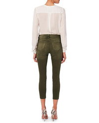 L'Agence Margot Army High Rise Ankle Skinny Jeans