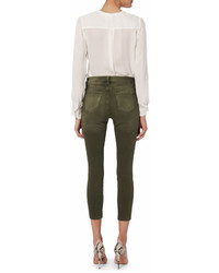 L'Agence Margot Army High Rise Ankle Skinny Jeans