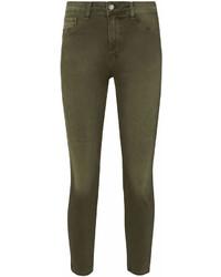 L'Agence Margot Army High Rise Ankle Skinny Jeans