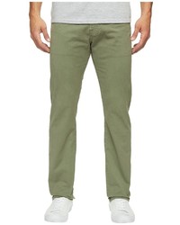 AG Adriano Goldschmied Matchbox Slim Straight Leg Twill In Sulfur Harvest Olive Jeans