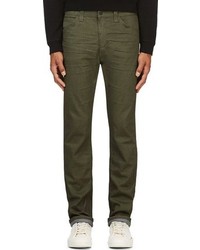 Levi's Olive 513 Slim Straight Fit Jeans