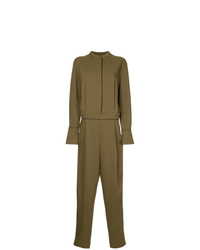 Layeur Berthewoven Pleated Placket Jumpsuit