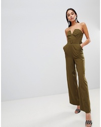 ASOS DESIGN Jumpsuit With Structured Bodice And Wide Leg