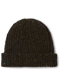 Inis Meáin Ribbed Merino Wool And Cashmere Blend Beanie