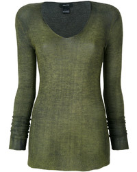 Avant Toi Sheer Fitted Knitted Top