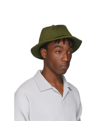 Homme Plissé Issey Miyake Khaki Pleats Bucket Hat