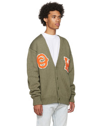 Off-White Green Patch Knit Cardigan