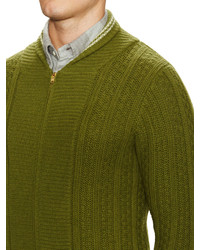 Gant Stripe Wool Thumb Cardigan